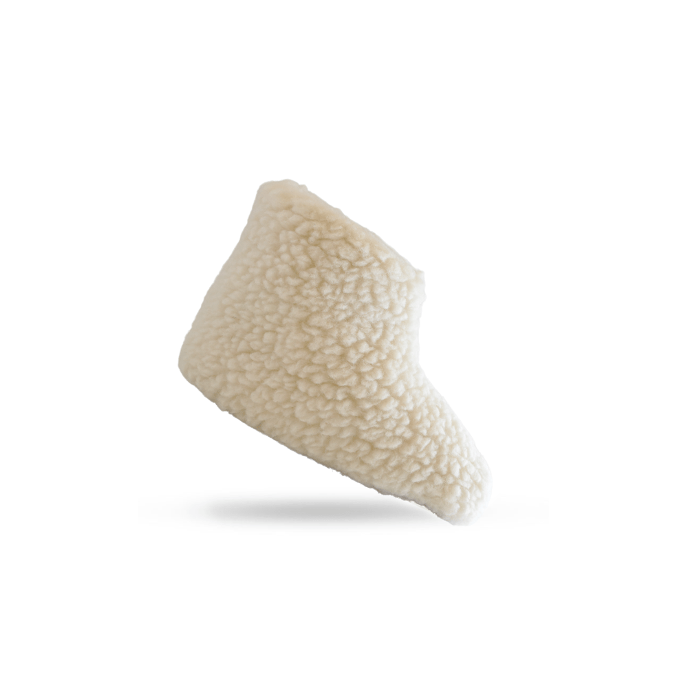 Flauschige Wollstiefel (100% reine Wolle) - Modell Weiß - Dänisches Design von SHUS