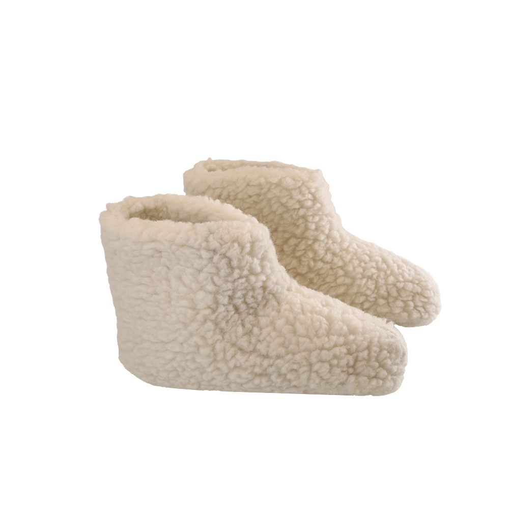 Flauschige Wollstiefel (100% reine Wolle) - Modell Weiß - Dänisches Design von SHUS