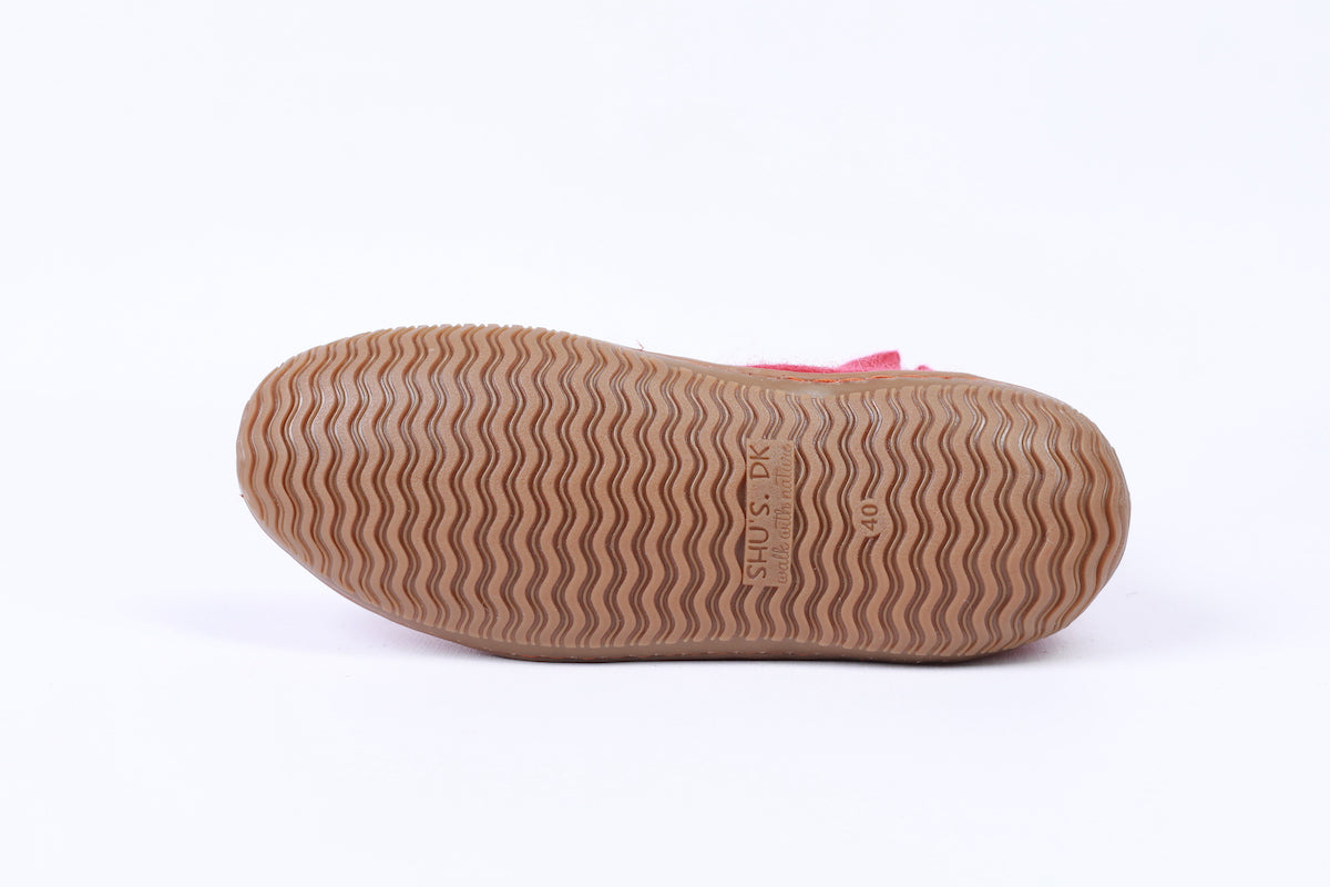 Wollstiefel (100 % reine Wolle) – Modell Rot mit Gummisohle – Dänisches Design von SHUS