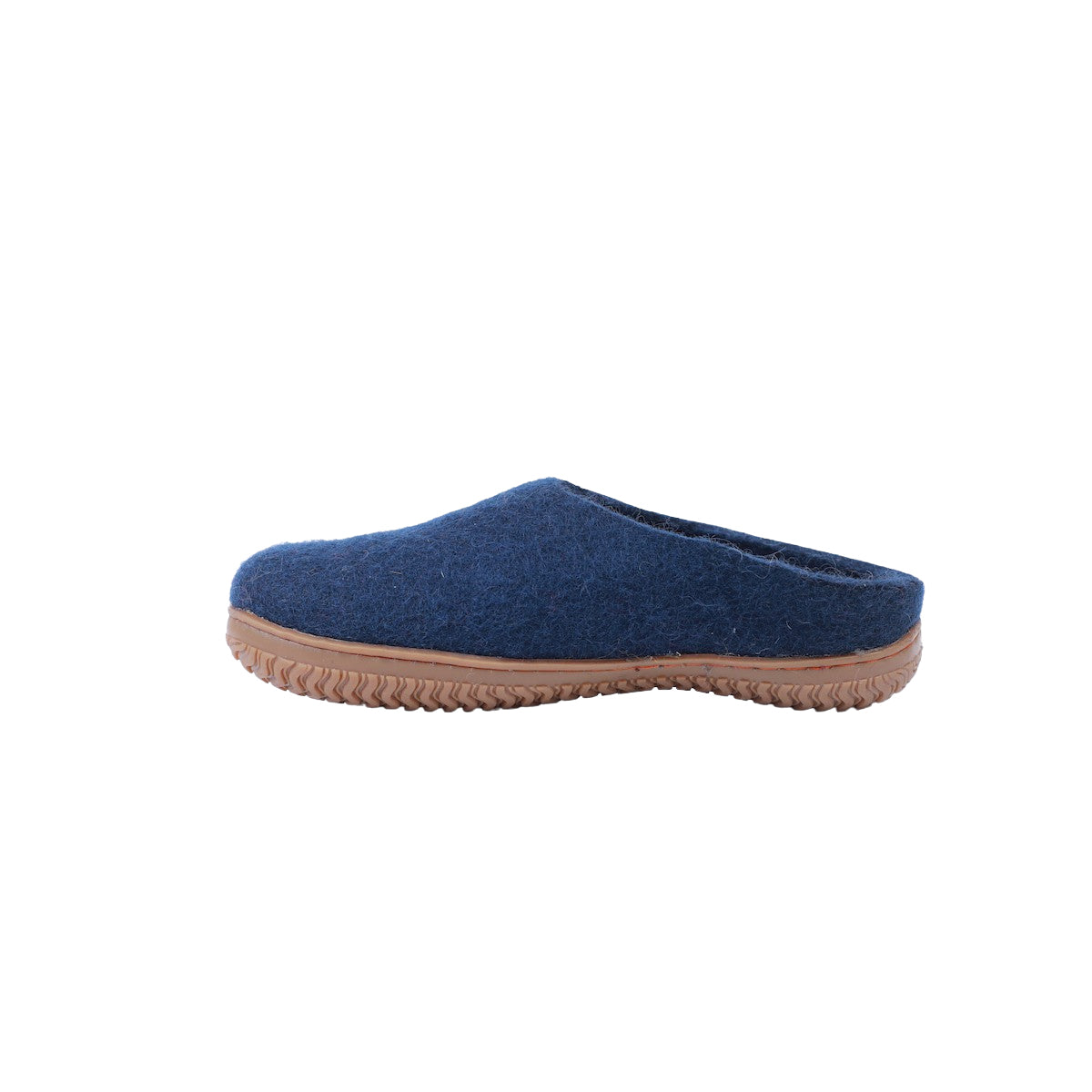 Wollpantoffel (100 % reine Wolle) – Modell Blau mit Gummisohle – Dänisches Design von SHUS