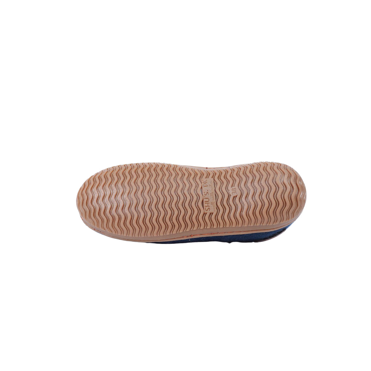 Wollpantoffel (100 % reine Wolle) – Modell Blau mit Gummisohle – Dänisches Design von SHUS