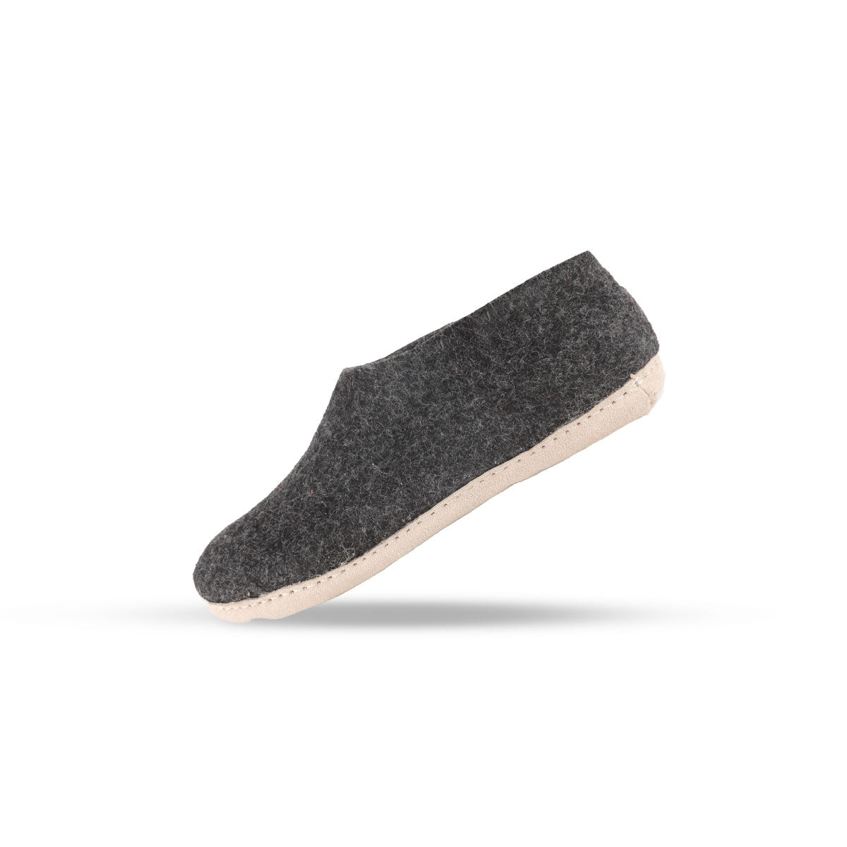 Wollhausschuhe (100 % reine Wolle) – Modell Koks mit Ledersohle – Dänisches Design von SHUS