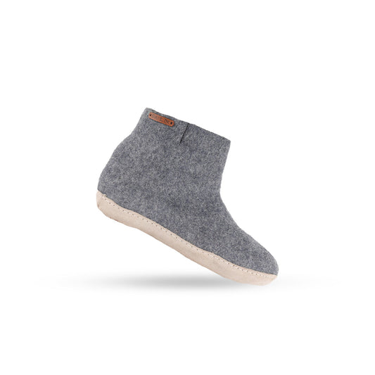 Wollstiefel (100 % reine Wolle) – Modell Denim mit Ledersohle – Dänisches Design von SHUS