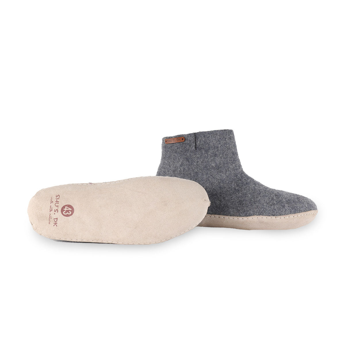 Wollstiefel (100 % reine Wolle) – Modell Denim mit Ledersohle – Dänisches Design von SHUS