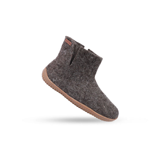 Wollstiefel (100 % reine Wolle) – Modell Braun mit Gummisohle – Dänisches Design von SHUS