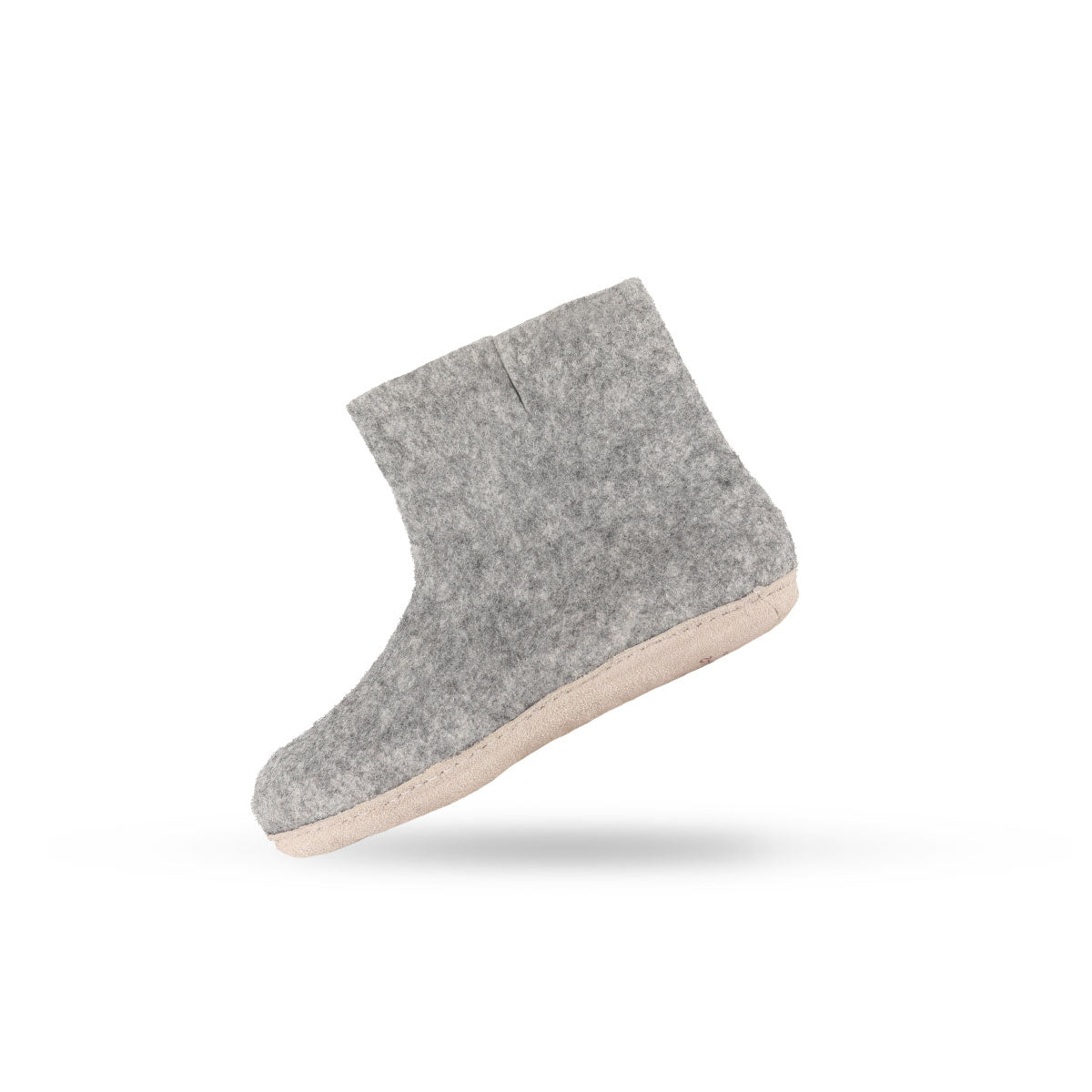 Wollstiefel (100 % reine Wolle) – Modell Grau mit Ledersohle – Dänisches Design von SHUS