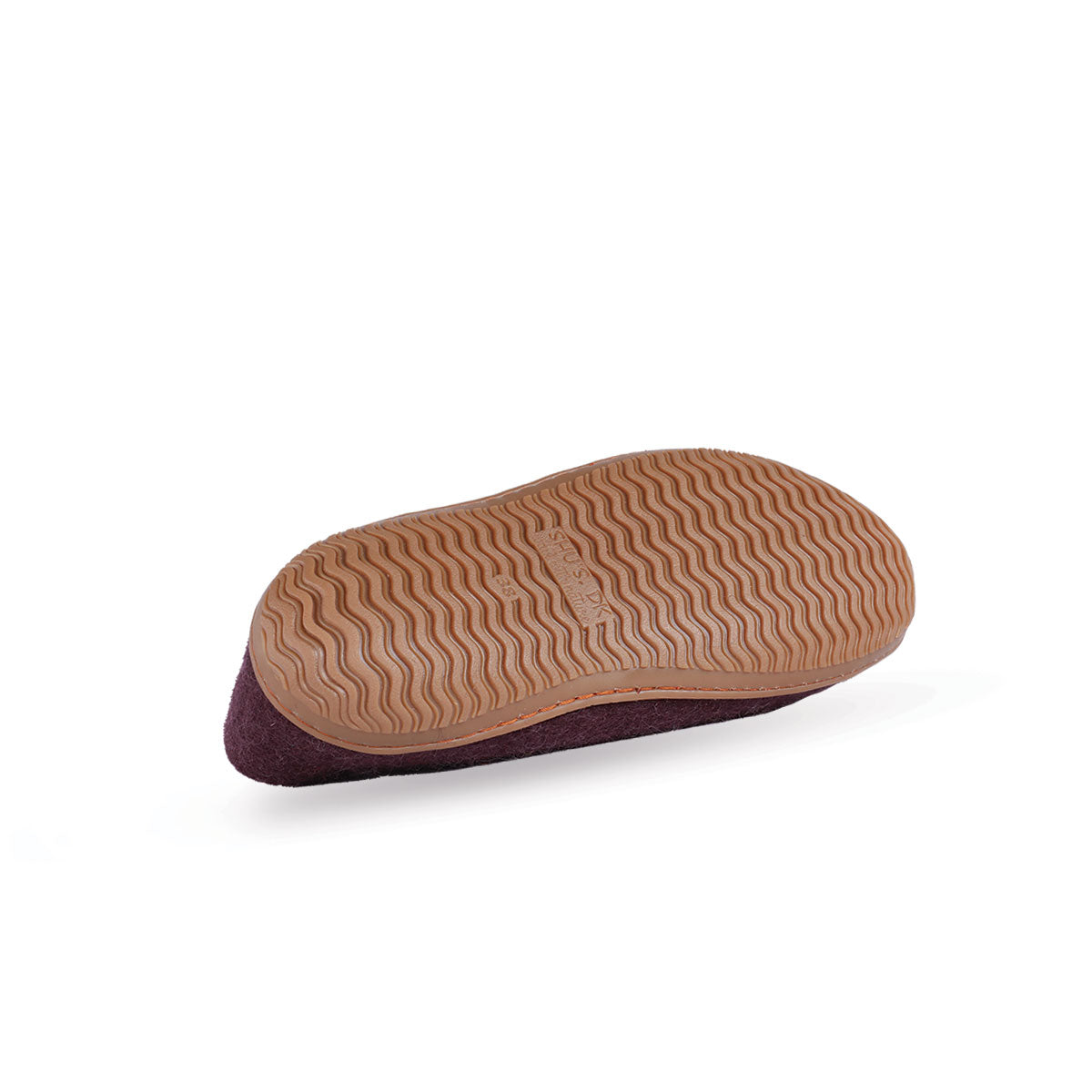 Wollpantoffel (100 % reine Wolle) – Modell Lila mit Gummisohle – Dänisches Design von SHUS