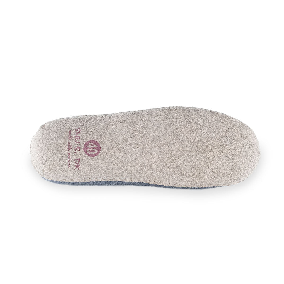 Wollpantoffel (100 % reine Wolle) – Modell Grau mit Ledersohle – Dänisches Design von SHUS