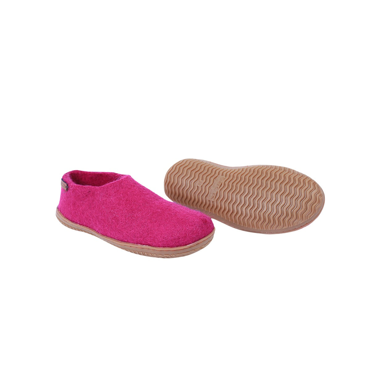 Wollhausschuhe (100 % reine Wolle) – Modell Pink mit Gummisohle – Dänisches Design von SHUS