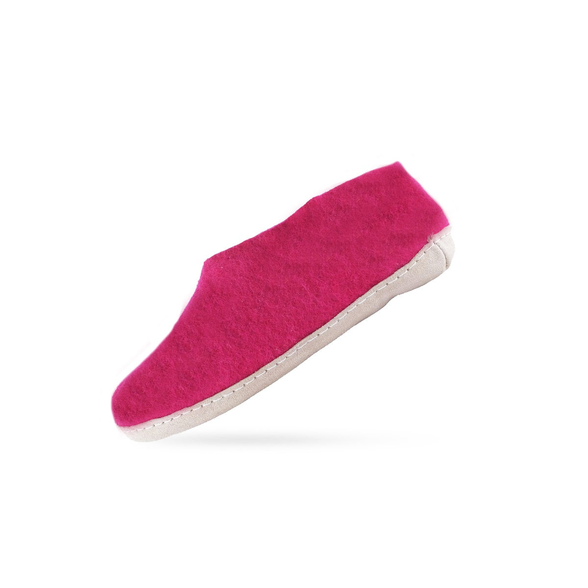 Wollhausschuhe (100 % reine Wolle) – Modell Pink mit Ledersohle – Dänisches Design von SHUS