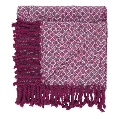 Decke mit Fransen aus 100 % Baumwolle – 135 x 200 cm. von Rugs’N’More