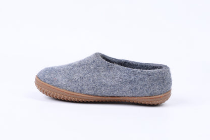 Wollhausschuhe (100 % reine Wolle) – Modell Denim mit Gummisohle – Dänisches Design von SHUS