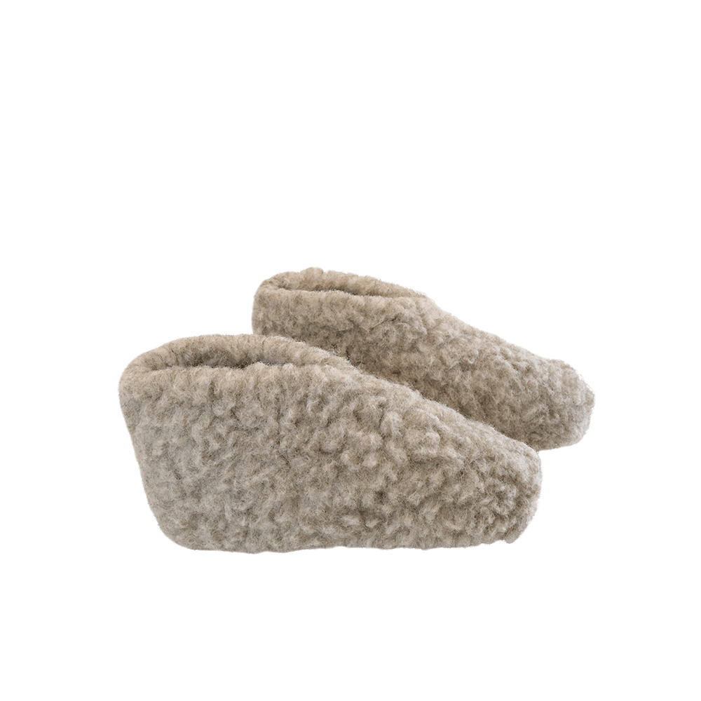 Flauschige Wollhausschuhe(100% reine Wolle) - Modell Grau - Dänisches Design von SHUS