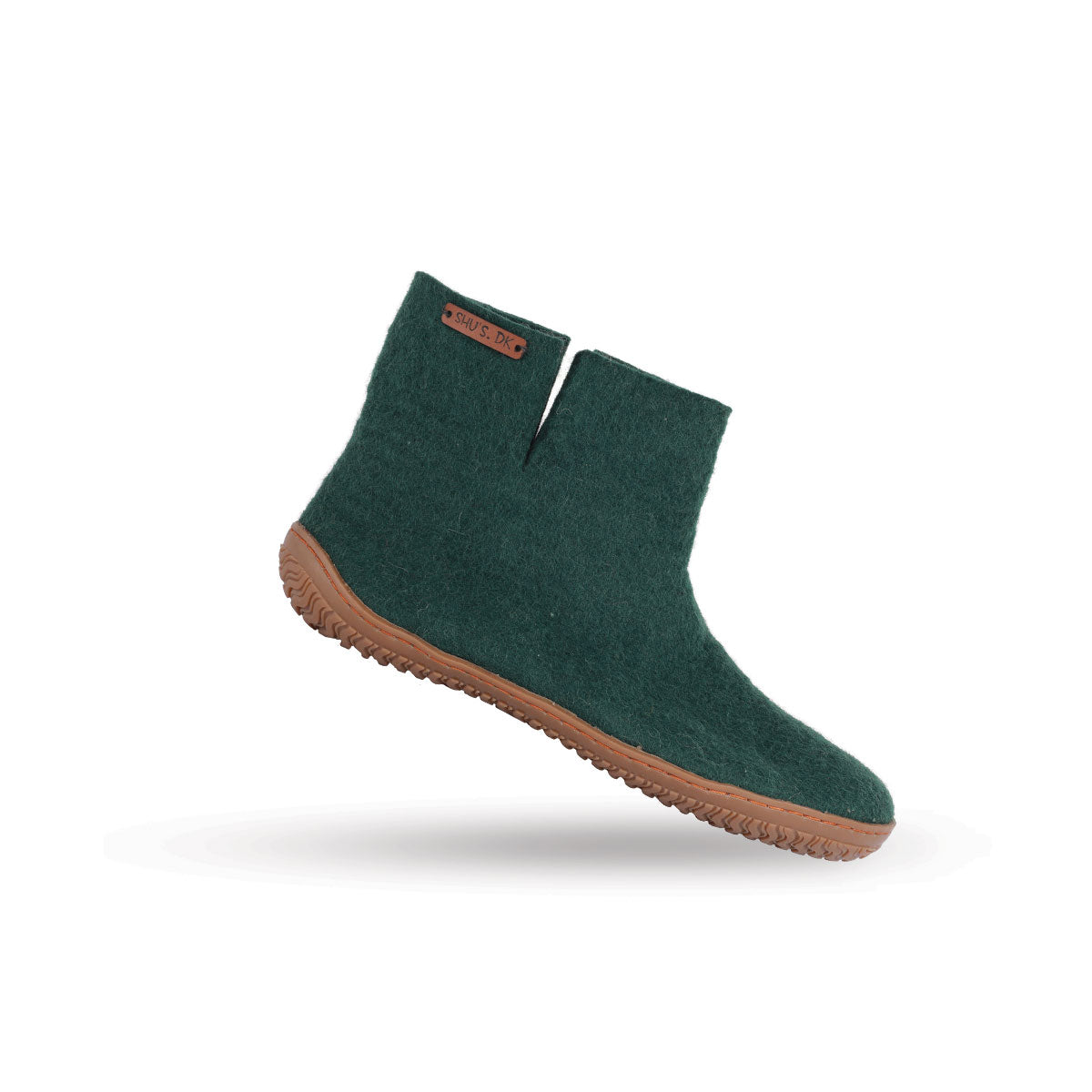 Wollstiefel (100 % reine Wolle) Modell Grün mit Gummisohle – Dänisches Design von SHUS