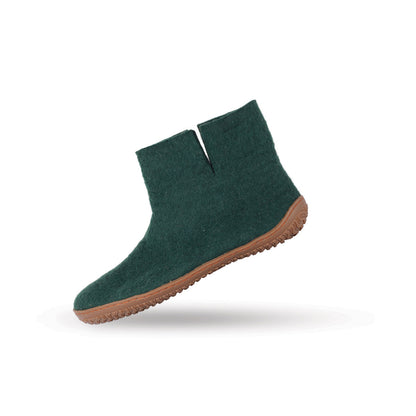 Wollstiefel (100 % reine Wolle) Modell Grün mit Gummisohle – Dänisches Design von SHUS
