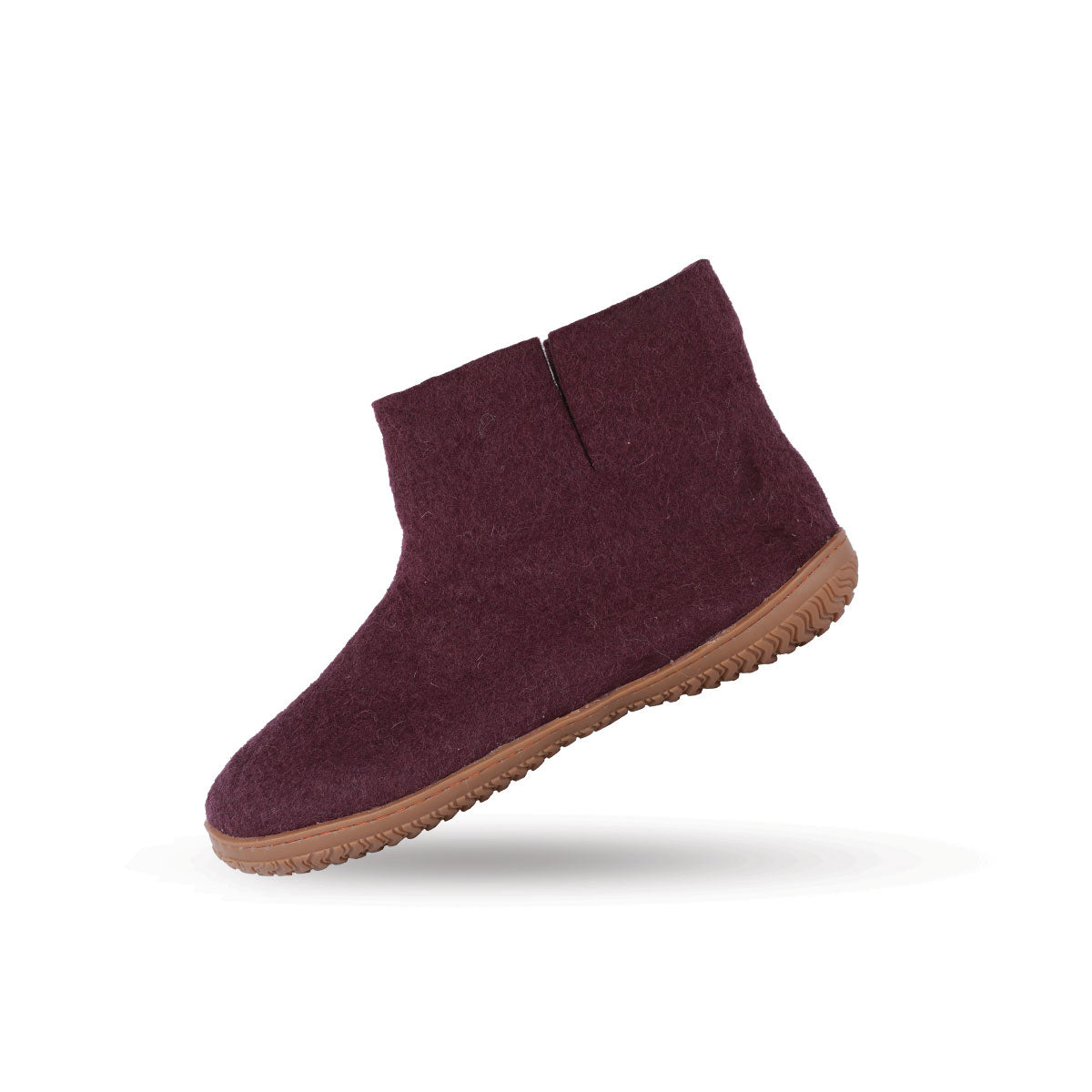 Wollstiefel (100 % reine Wolle) – Modell Lila mit Gummisohle – Dänisches Design von SHUS