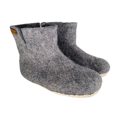 Wollstiefel für Kinder (100 % reine Wolle) – Modell Denim mit Ledersohle – dänisches Design von SHUS