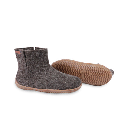 Wollstiefel (100 % reine Wolle) – Modell Braun mit Gummisohle – Dänisches Design von SHUS