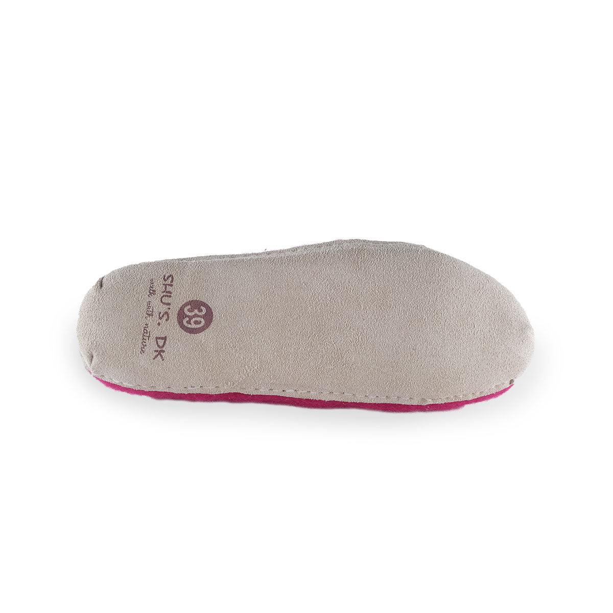 Wollstiefel (100% reine Wolle) - Modell pink mit Ledersohle - Danish Design from SHUS