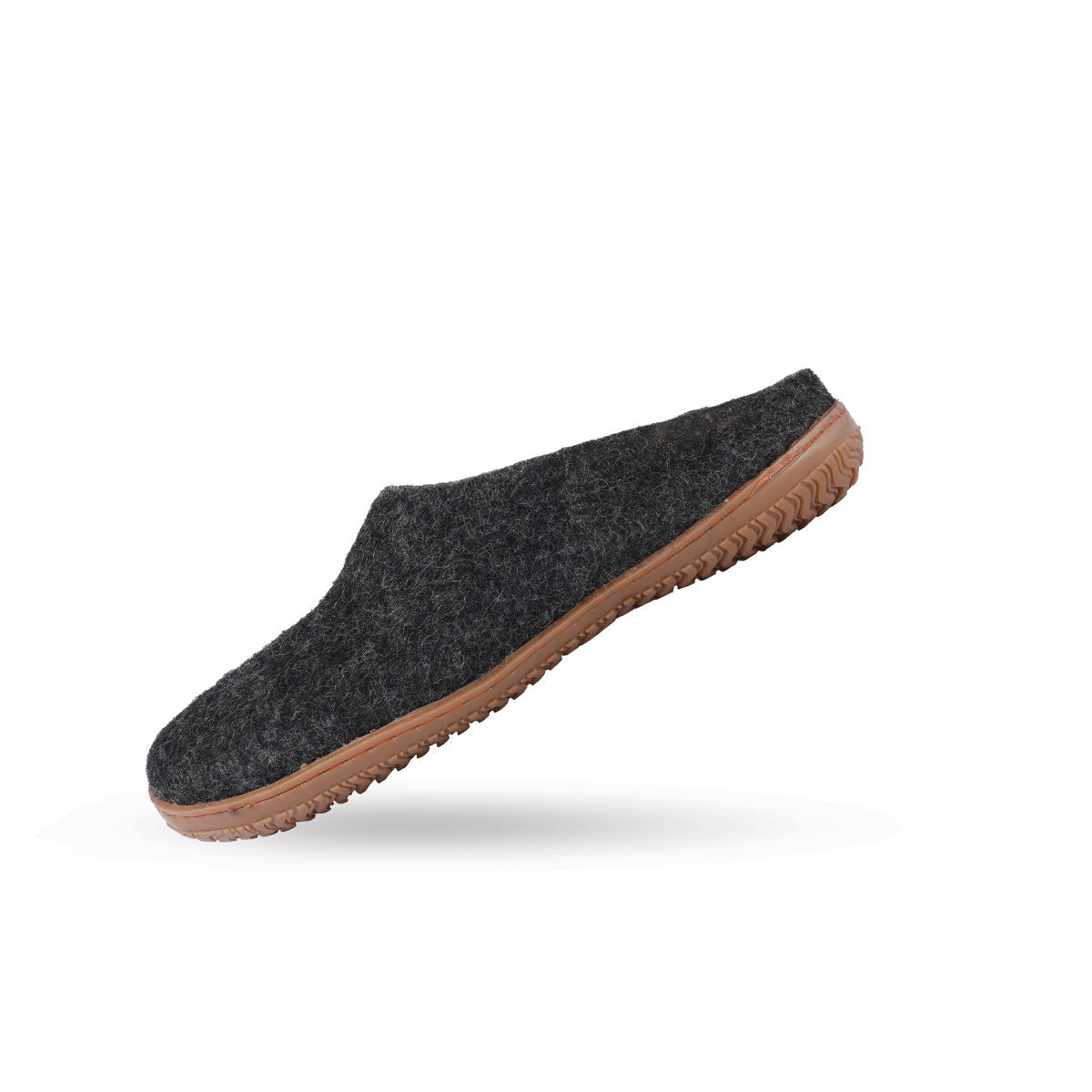 Wollpantoffel (100 % reine Wolle) – Modell Koks mit Gummisohle – Dänisches Design von SHUS