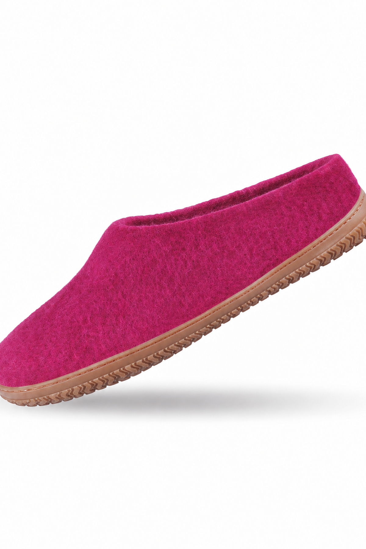 Wollpantoffel (100 % reine Wolle) – Modell Pink mit Gummisohle – Dänisches Design von SHUS