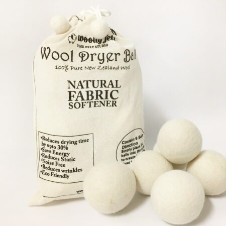 Trockenbälle aus 100 % reiner Wolle (6 Stück Wäschebälle)