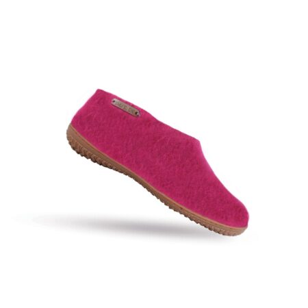 Wollhausschuhe (100 % reine Wolle) – Modell Pink mit Gummisohle – Dänisches Design von SHUS